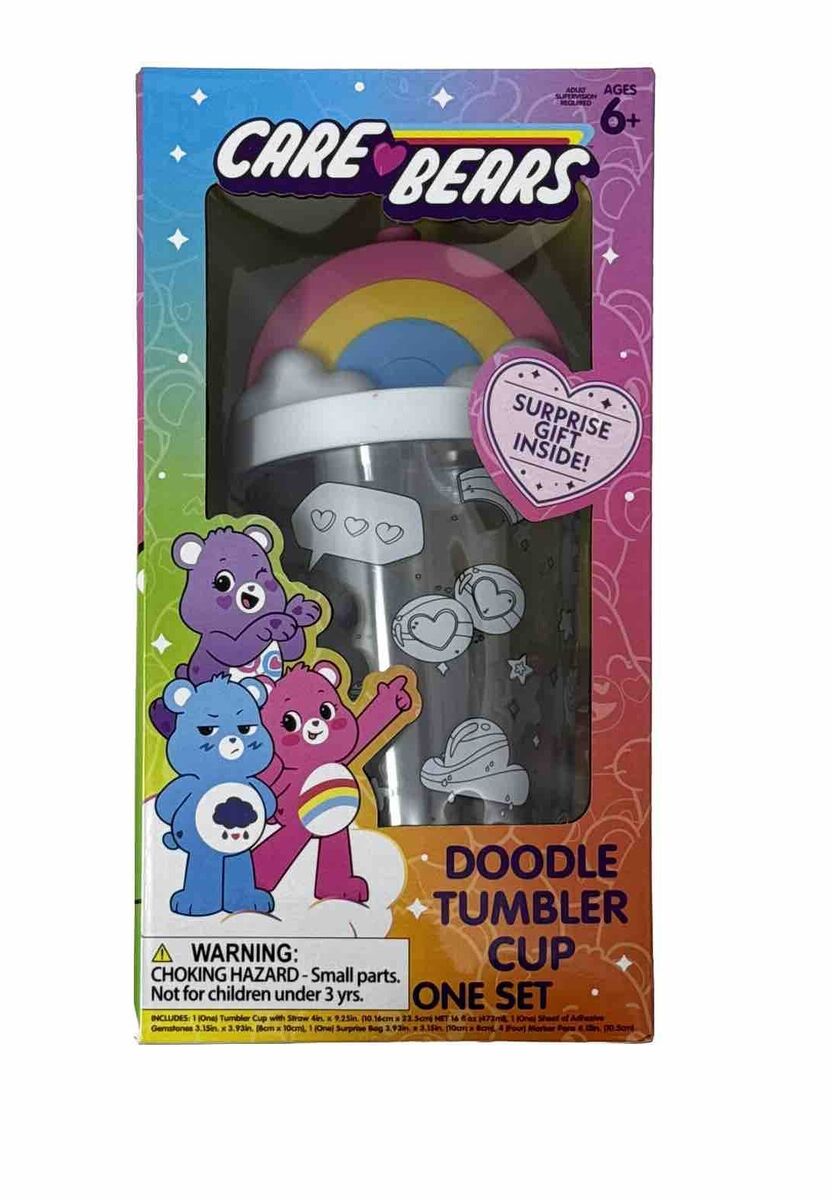 Care Bears Doodle Tumbler Cup One Set 16Oz