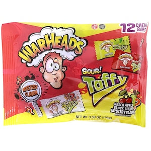 Warheads 12 Chewy Bars 3.59 Oz