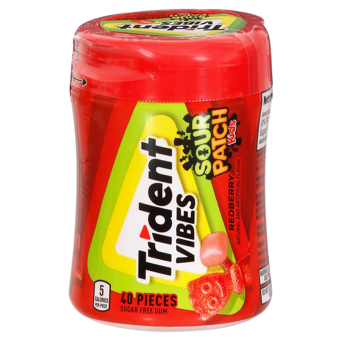 Trident Vibes Sour Patch Redberry Zero Sugar 40 pieces