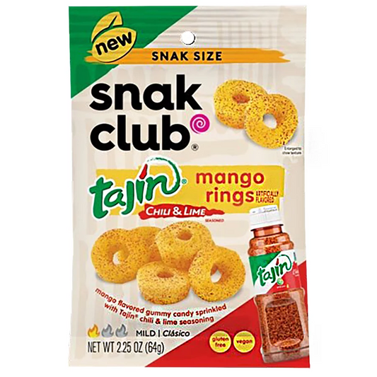 Tajin Snak Club Chili & Lime Mango Rings 2.25 oz