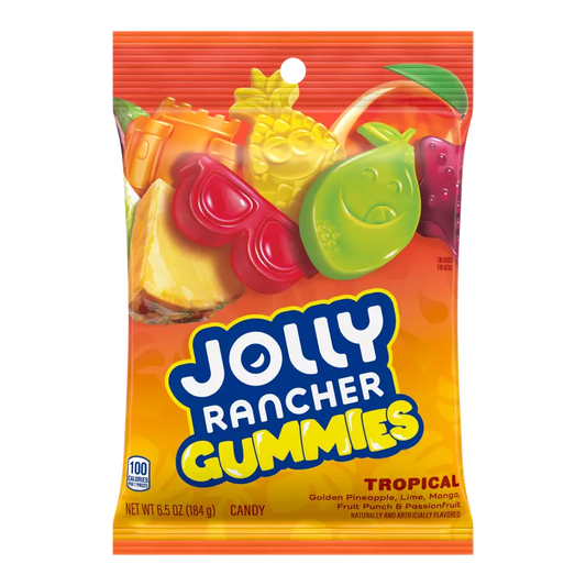 Jolly Rancher Sour Gummies Tropical 6.5 Oz