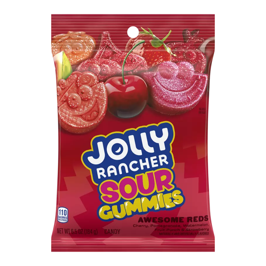 Jolly Rancher Sour Gummies Awesome Reds 6.5 Oz