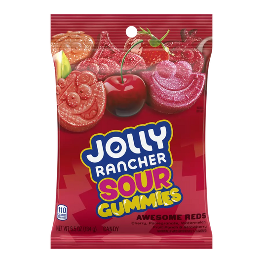 Jolly Rancher Sour Gummies Awesome Reds 6.5 Oz