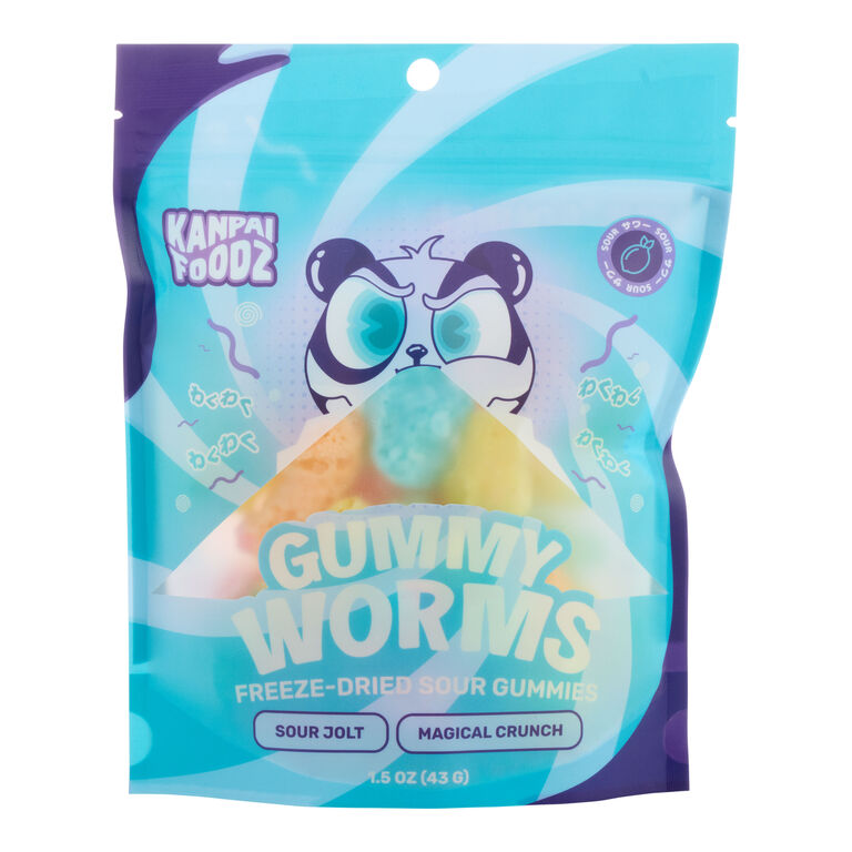 Kanpai Foodz Gummy Worms Freeze Fried 1 Oz