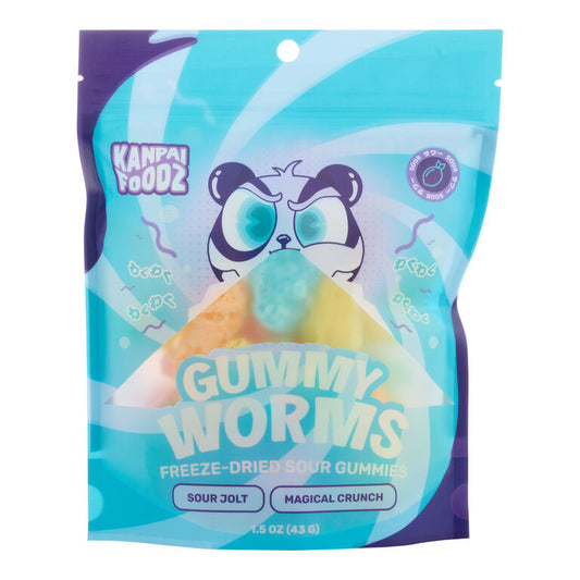 Kanpai Foodz Gummy Worms Freeze Fried 1 Oz