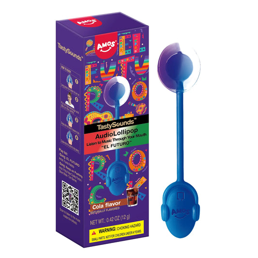 Amos TastySounds Audio Lollipop El Futuro Cola Flavor 0.42 Oz