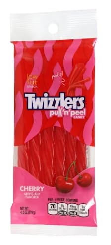 Twizzlers Pull n Peel Candy Cherry Flavor 4.2 oz