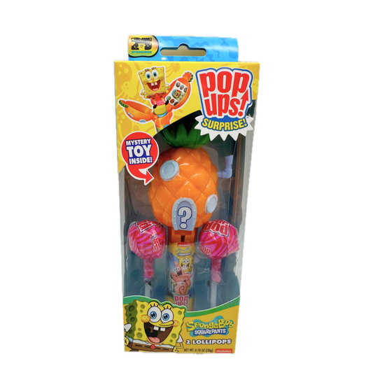 Pop Ups! Surprise! Lollipop SpongeBob SquarePants 2 Lollipops 0.70 oz