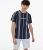 Aeropostale Original Brand Vertical Stripe Graphic Tee Camisa Talla L