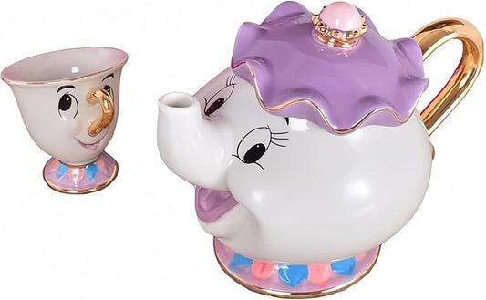 Disney Bella Tea Pot Mug Set