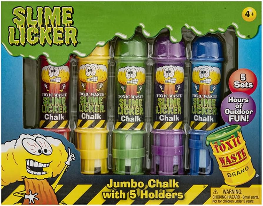 Toxic Waste Slime Licker Jumbo Chalk With 5 Holders