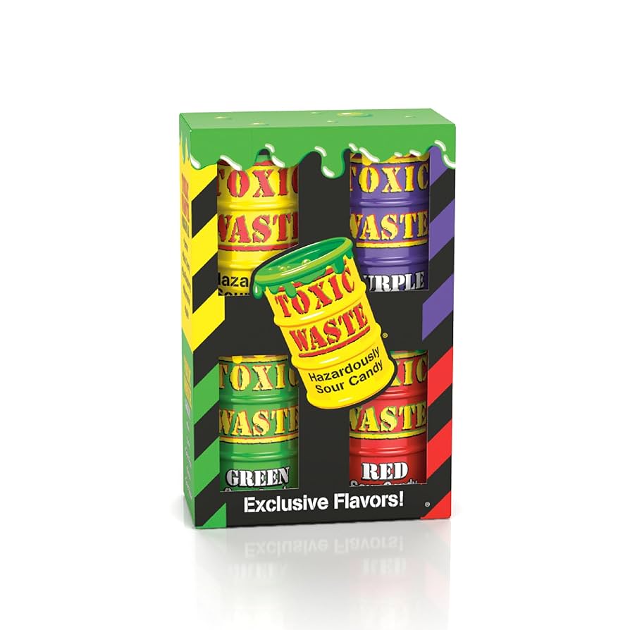Toxic Waste Hazardously Sour Candy 4 Pack