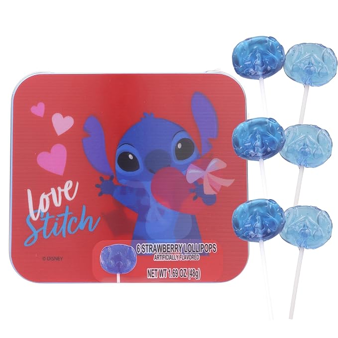 Disney Stitch 6 Strawberry Popsicles, 1.69 Oz