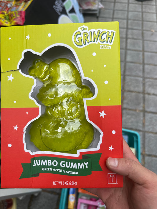 The Grinch D Seuss Jumbo Gummy Green Apple Flavored 8 oz