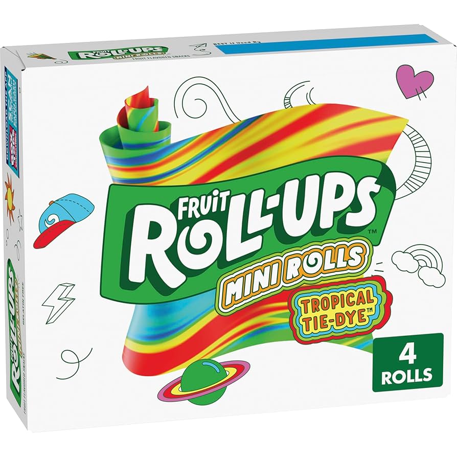 Fruit Roll-Ups 4 Mini Rolls Tropical Tie-Dye 4-0.37 Oz