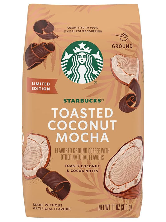 Starbucks Toaste Coconut Mocha Ground Coffe 11 Oz