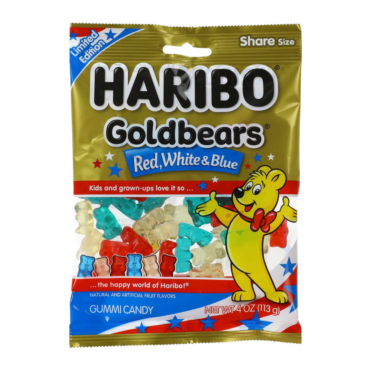Haribo Golden Bears Red White Blue 4 OZ