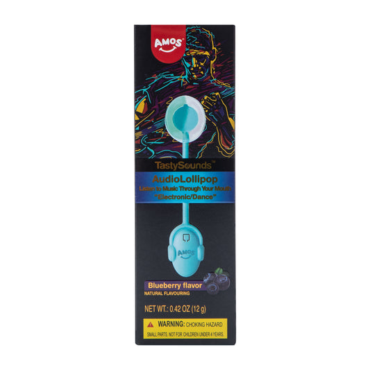 Amos TastySounds Audio Lollipop Electronic/Dance Blueberry Flavor 0.42 Oz