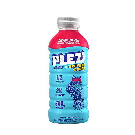 Plezi Hydration Tropical Punch X Stephen Curry 16.9 Fl Oz