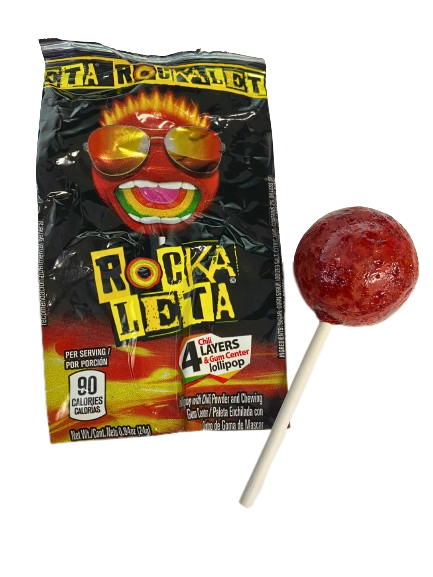 Rockaleta 4 Chili Layers & Gum Center Lollipop 1 u