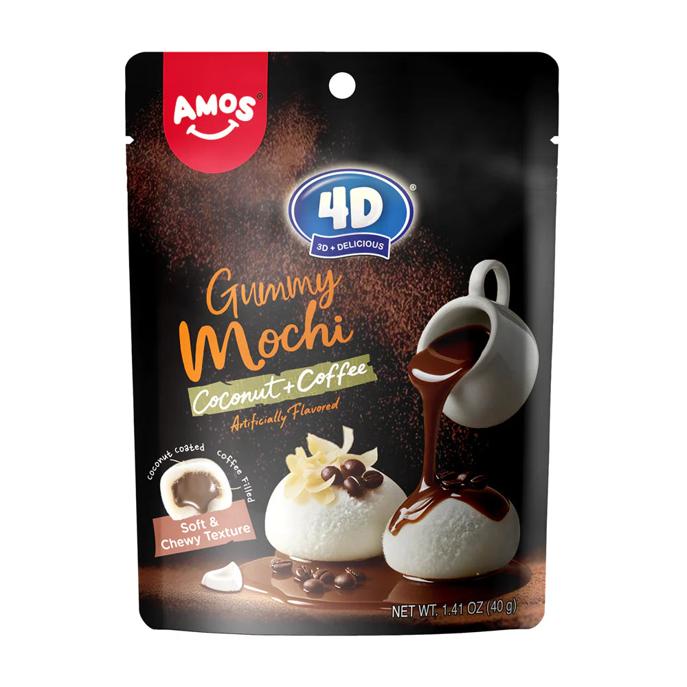 Amos Gummy Mochi Coconut + Coffee 1.41 oz