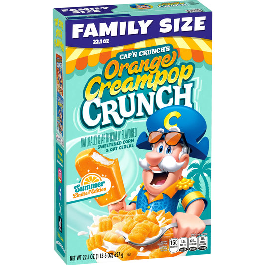 Cap'N Crunch'S Orange Creampop Crunch Summer Limeted Edition 22.1 Oz