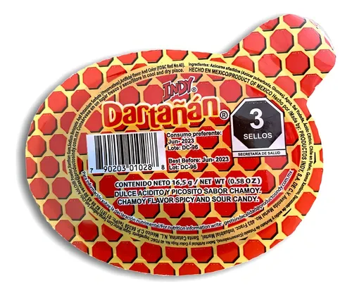 Indy Dartanan Dulce Picosito Sabor Chamoy 1 Ct