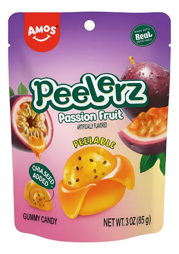 Amos Peelerz Gummy Passion Fruit Maracuya 3 Oz