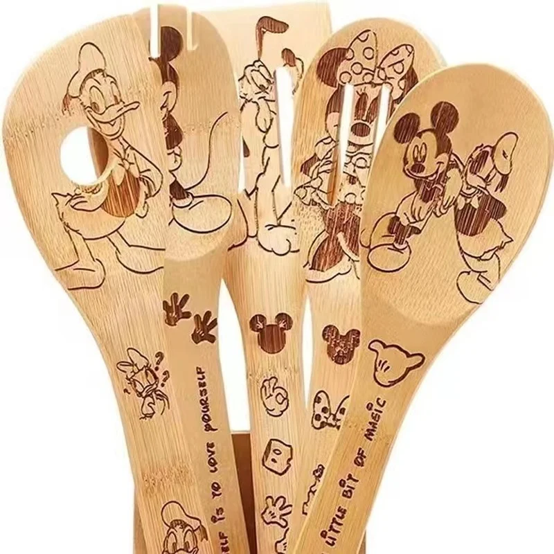 Disney Cuchara Bambu Mickey & Friends Set 5