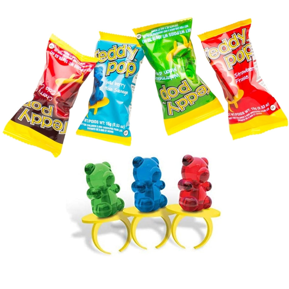 Teddy Pop Ring Lollipop 0.53 Oz