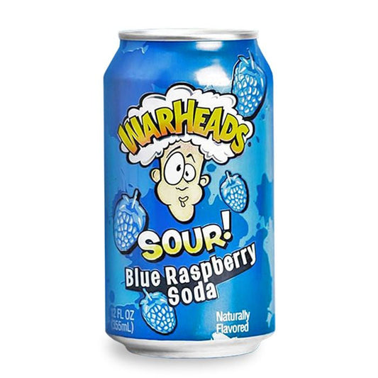 Warheads Sour Blue Raspberry Soda 12 fl