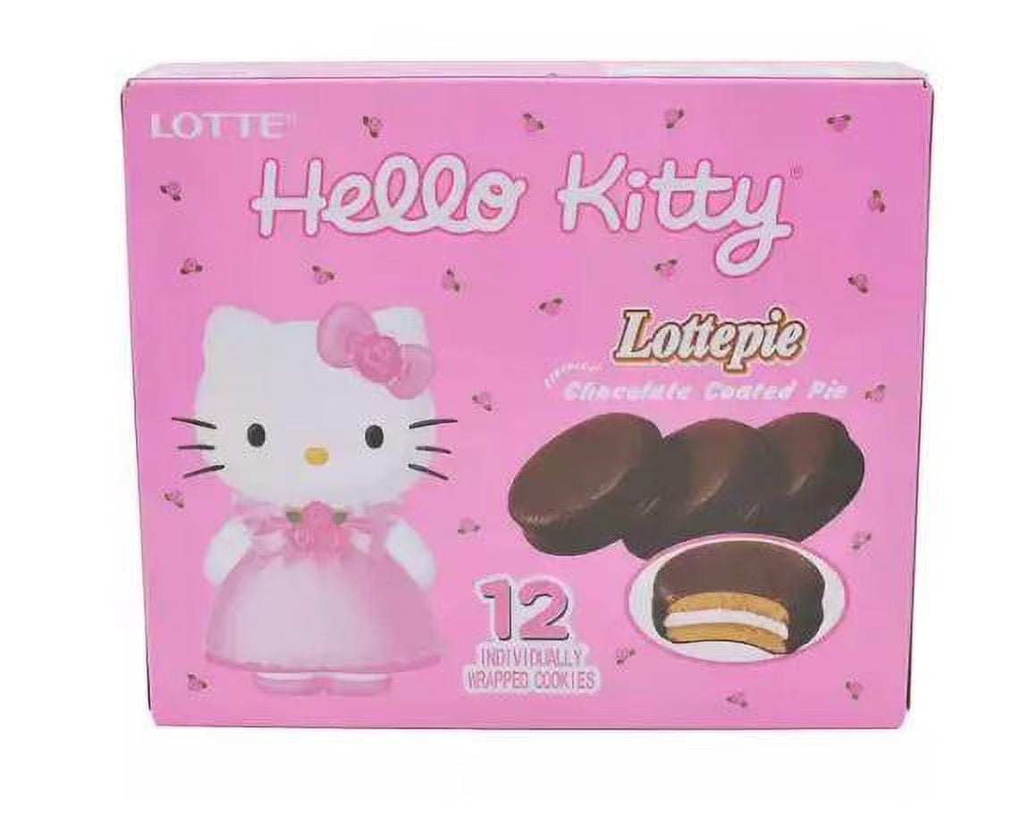 Hello Kitty Lottepie Chocolate Coated Pie 12 Ct 11.8 Oz