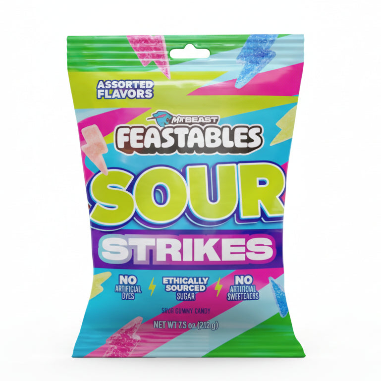 Mr Beast Sour Strikes Assorted Flavor 4.5 oz