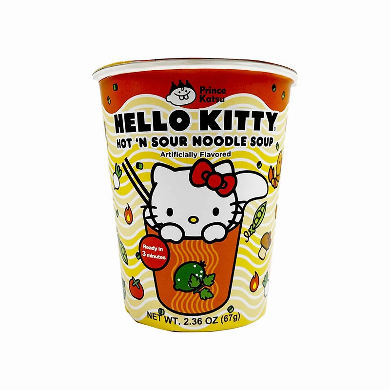 Prince Katsu Hello Kitty Hot N Sour Noodle Soup 2.36oz