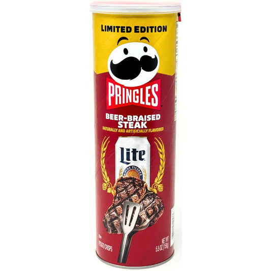 Pringles Miller Lite Beer-Braised Steak Limited Edition 5.5 Oz