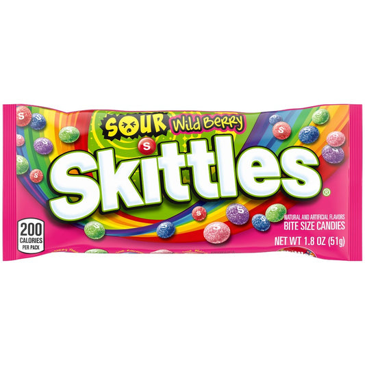 Skittles Sour Wild Berry 1.8 Oz