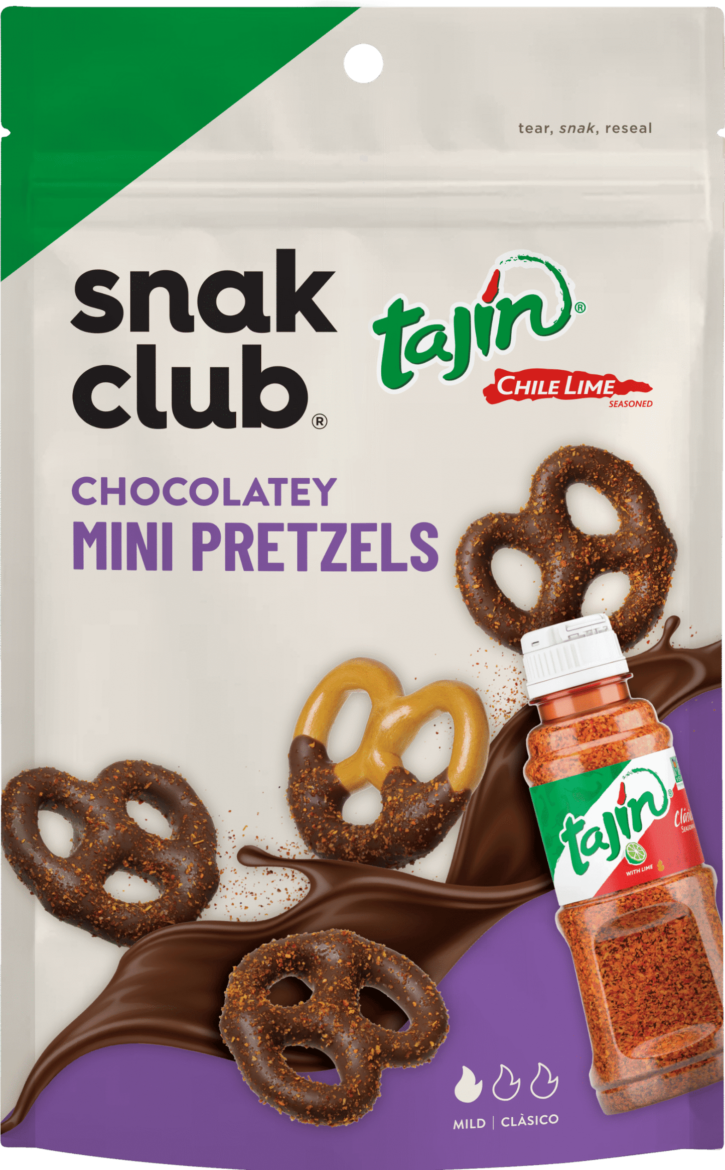 Snak Club chocolate y mini pretzels