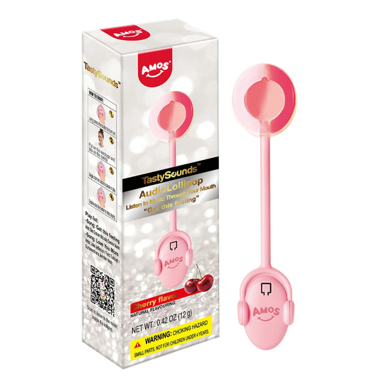 Amos TastySounds Audio Lollipop Get This Feeling Cherry Flavor 0.42 Oz