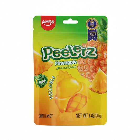 Amos Peelerz Gummy Pineapple 6 Oz