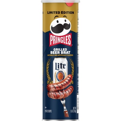 Pringles Miller Lite Grilled Beer Brat Limited Edition 5.5 Oz
