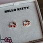 Hello Kitty Jewelry Hello Kitty Red Crystal Enamel Heart Sunglasses Stud Earrings Nib