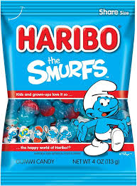 Haribo The Smurfs Gummy Candy 4 oz