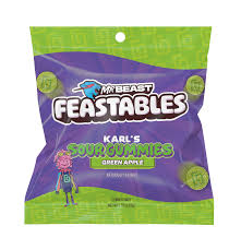 Mr Beast Feastables Karl's Gummies Sour Green Apple 3.52 oz