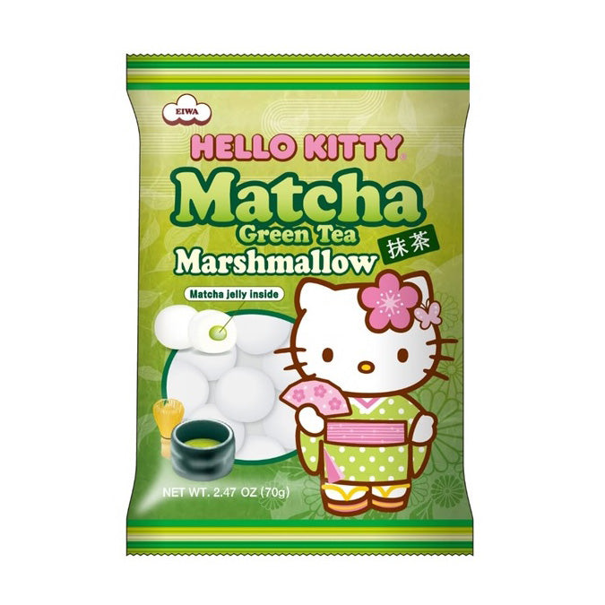 Hello Kitty Matcha Green Tea Marshmallow 2.47 Oz