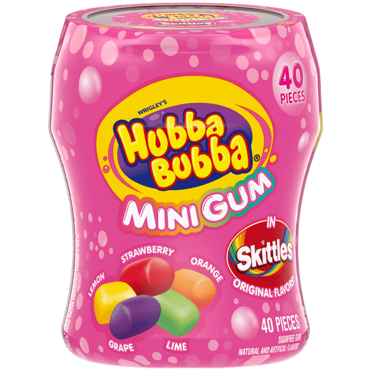 Hubba Bubba Mini Gum Skittles 40 pc