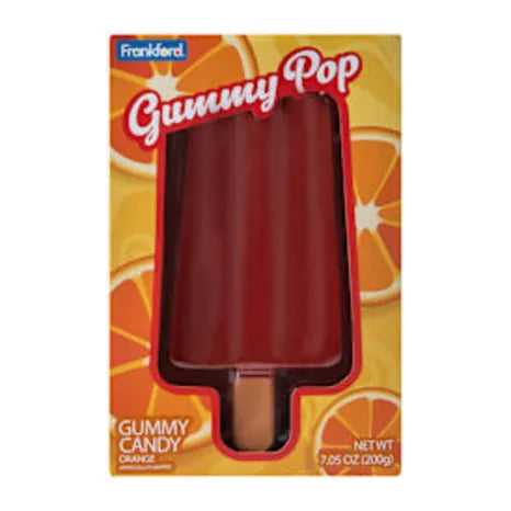 Frankford Gummy Pop Candy Orange 7.05Oz