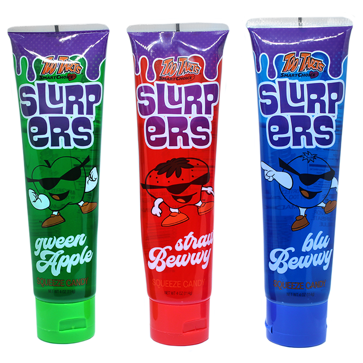 Too Tarts Slurpers Squeeze Candy 4 oz