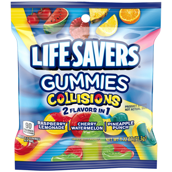 Life Savers Gummies Collisions 2 Flavors in 1 3.22 oz